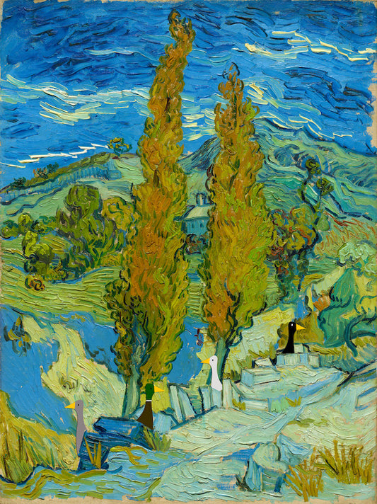 Two Poplars in the Alpilles near Saint-Rémy - Vincent van Gogh