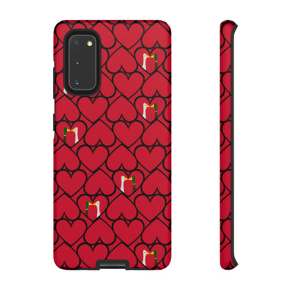 Ducks in hearts - Fire Engine Red c8092e - Tough Cases