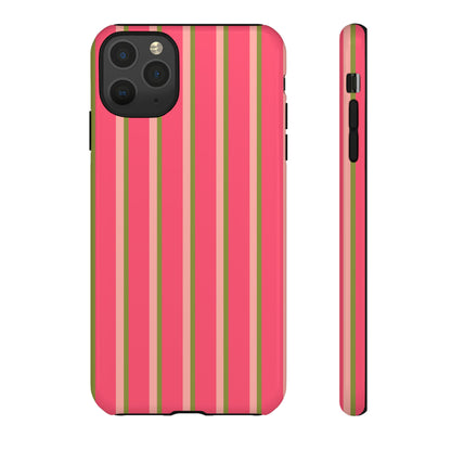 Pink and green stripes - Tough Cases