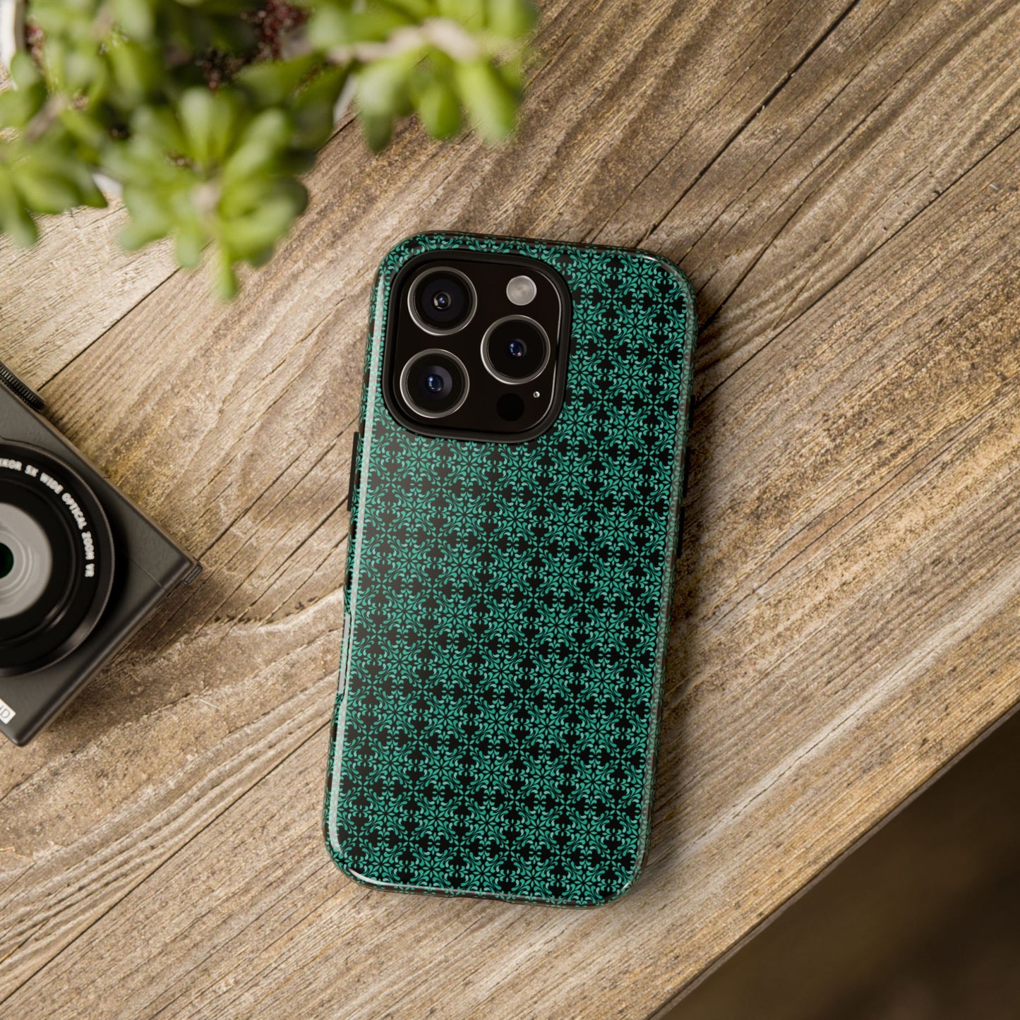 Vibrant Kaleidoscope - Turquoise - Black - Tough Cases