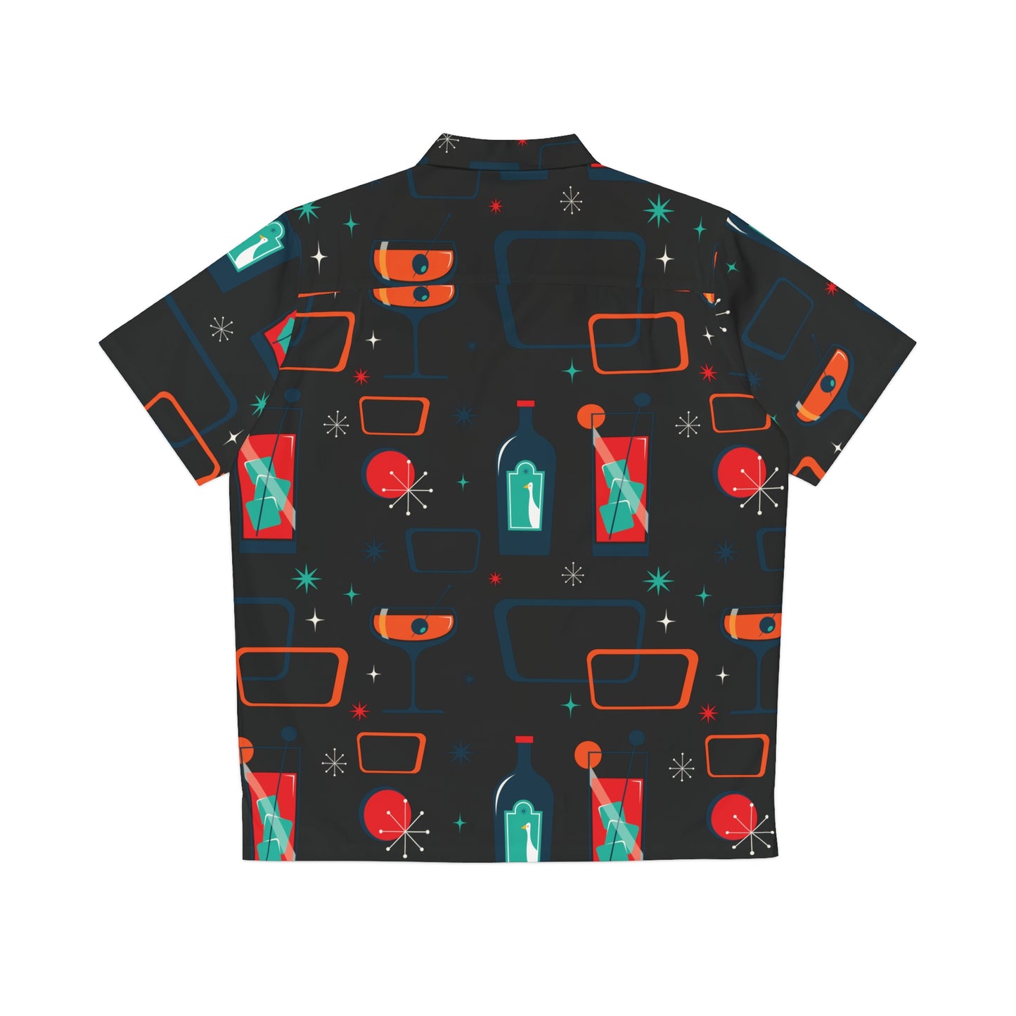 Cocktail Time - Black 000000 - Men's Hawaiian Shirt