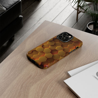 Hexagonal pattern - Gold - Tough Cases