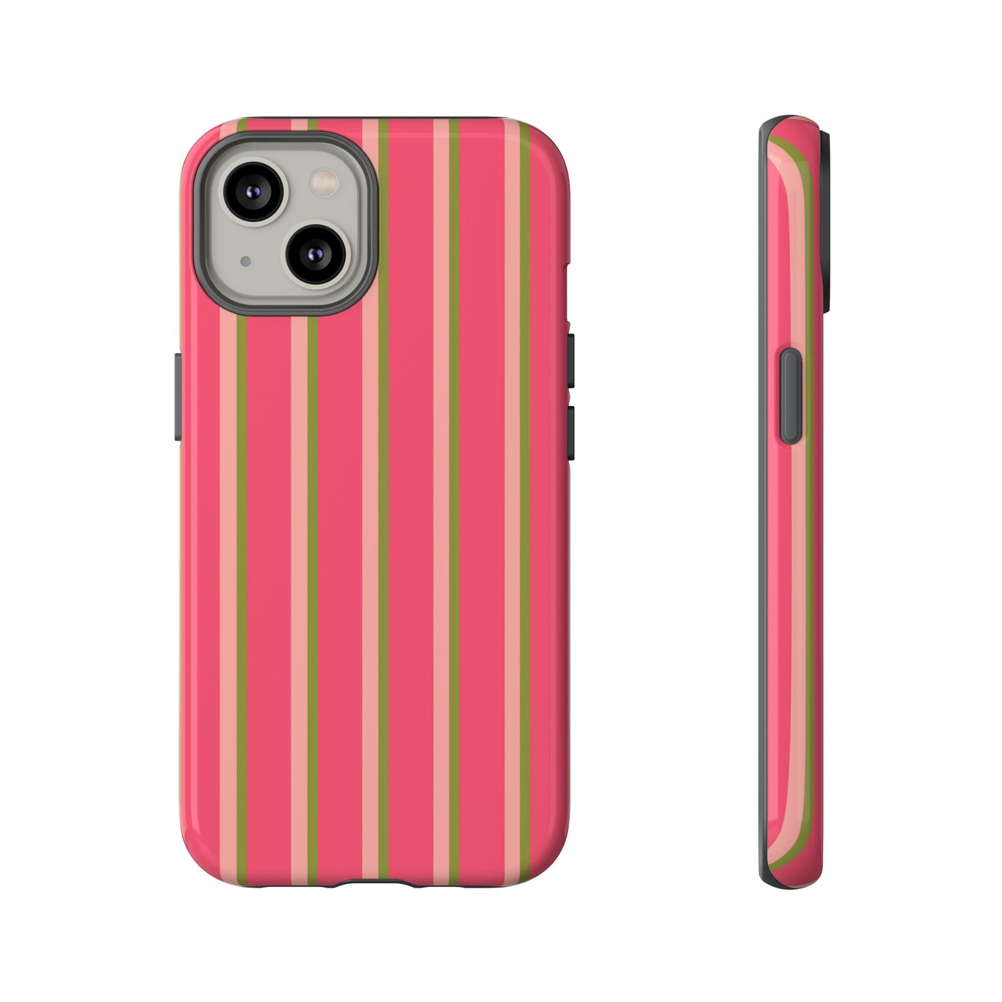 Pink and green stripes - Tough Cases