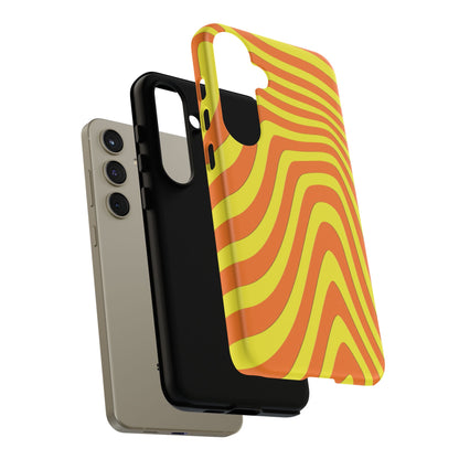 Retro wavy - Yellow and Orange - Tough Cases