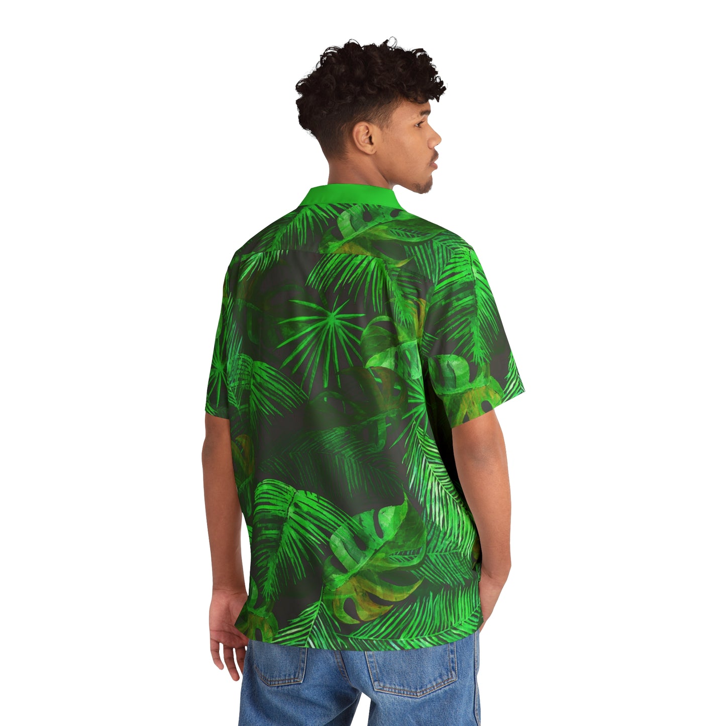 Dark Tropical Print - Men's Hawaiian Shirt