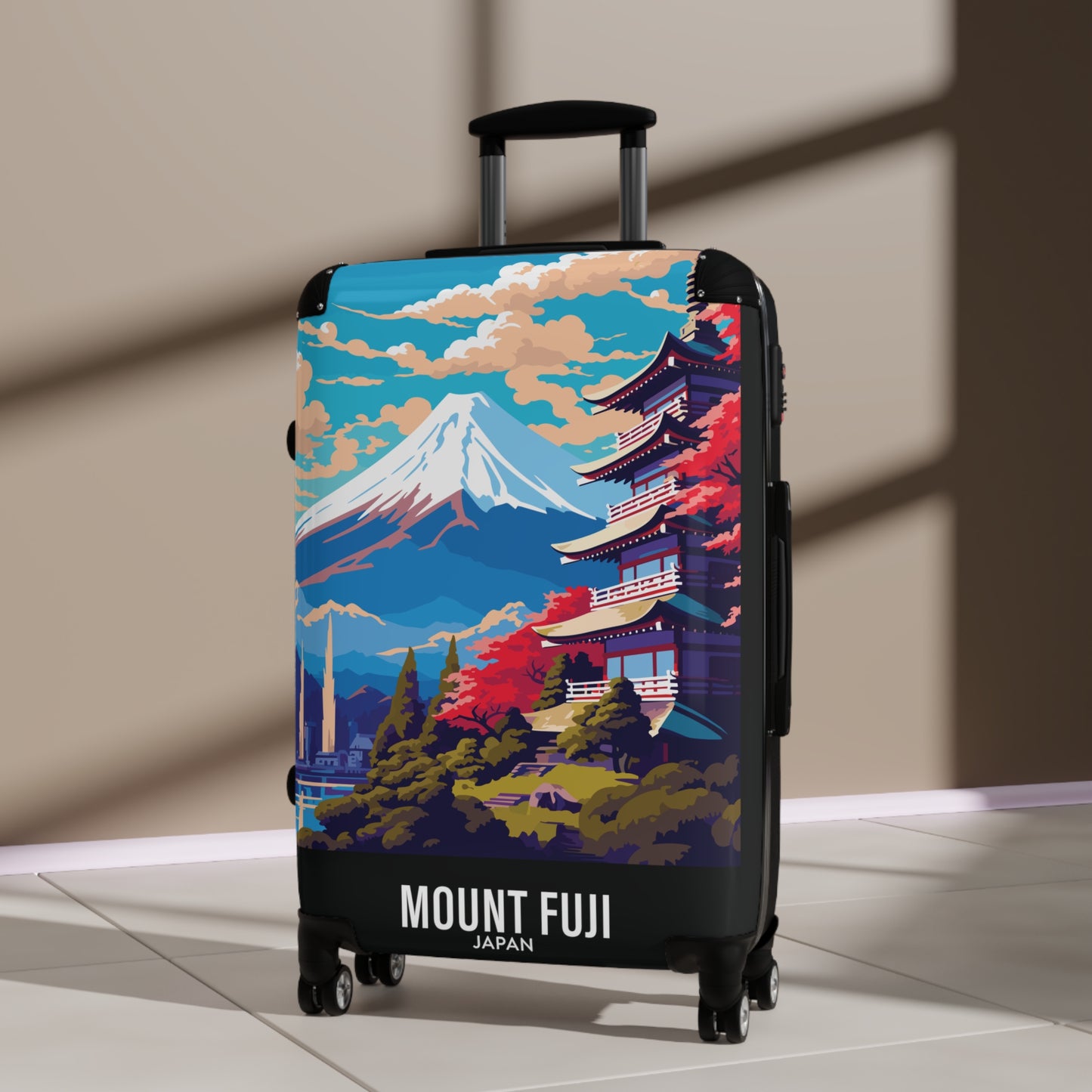 Mount Fuji - Japan - Black 000000 - Suitcase