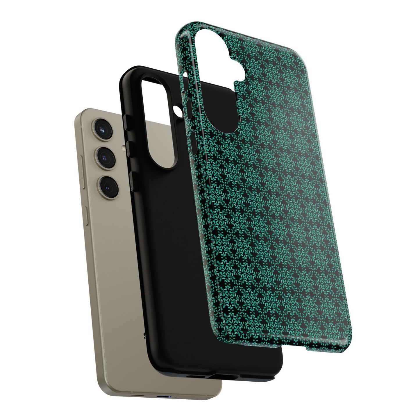 Vibrant Kaleidoscope - Turquoise - Black - Tough Cases