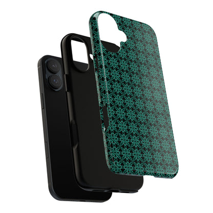 Vibrant Kaleidoscope - Turquoise - Black - Tough Cases