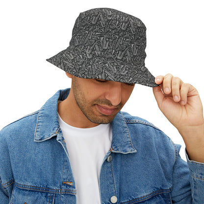 Band Camp - Gray - Black 000000 - Bucket Hat (AOP)