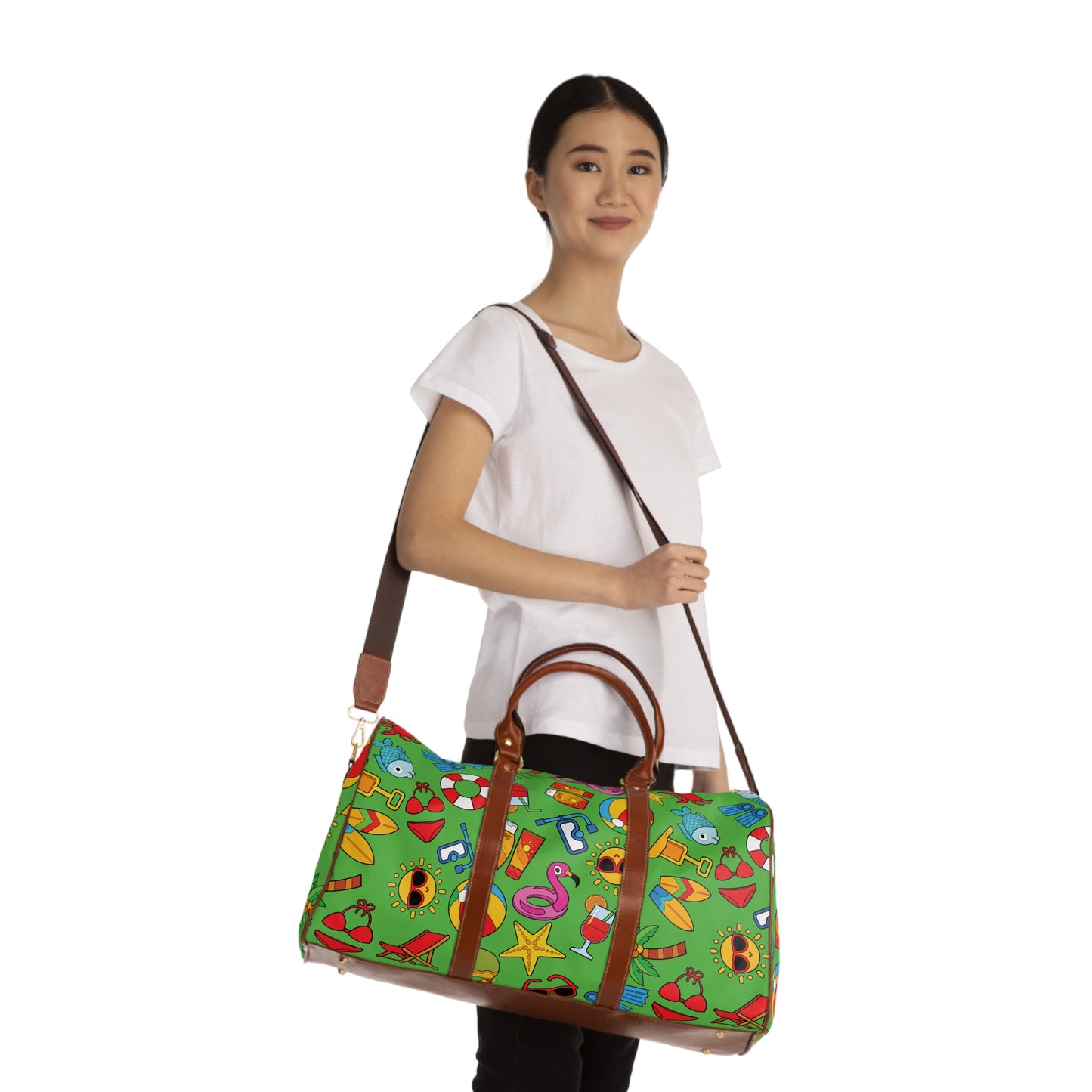 Summer Vibes - Bright Apple Green 56BD00 - Waterproof Travel Bag