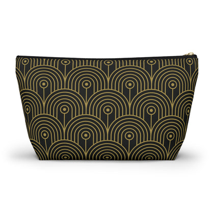 Art Deco 10 - Black 000000 - Accessory Pouch w T-bottom