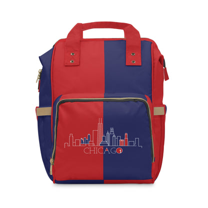 Chicago - Red White and Blue City series - Multifunctional Diaper Backpack
