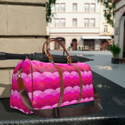 Variations on a Pink Rose - Waterproof Travel Bag