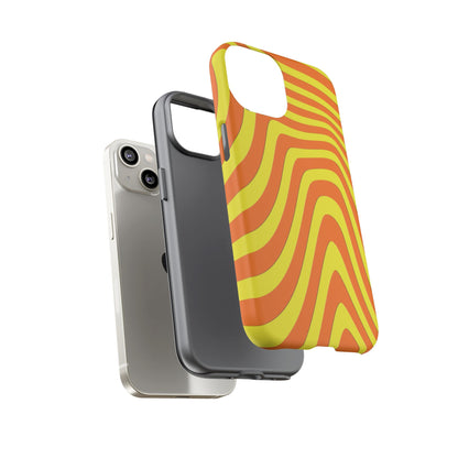 Retro wavy - Yellow and Orange - Tough Cases