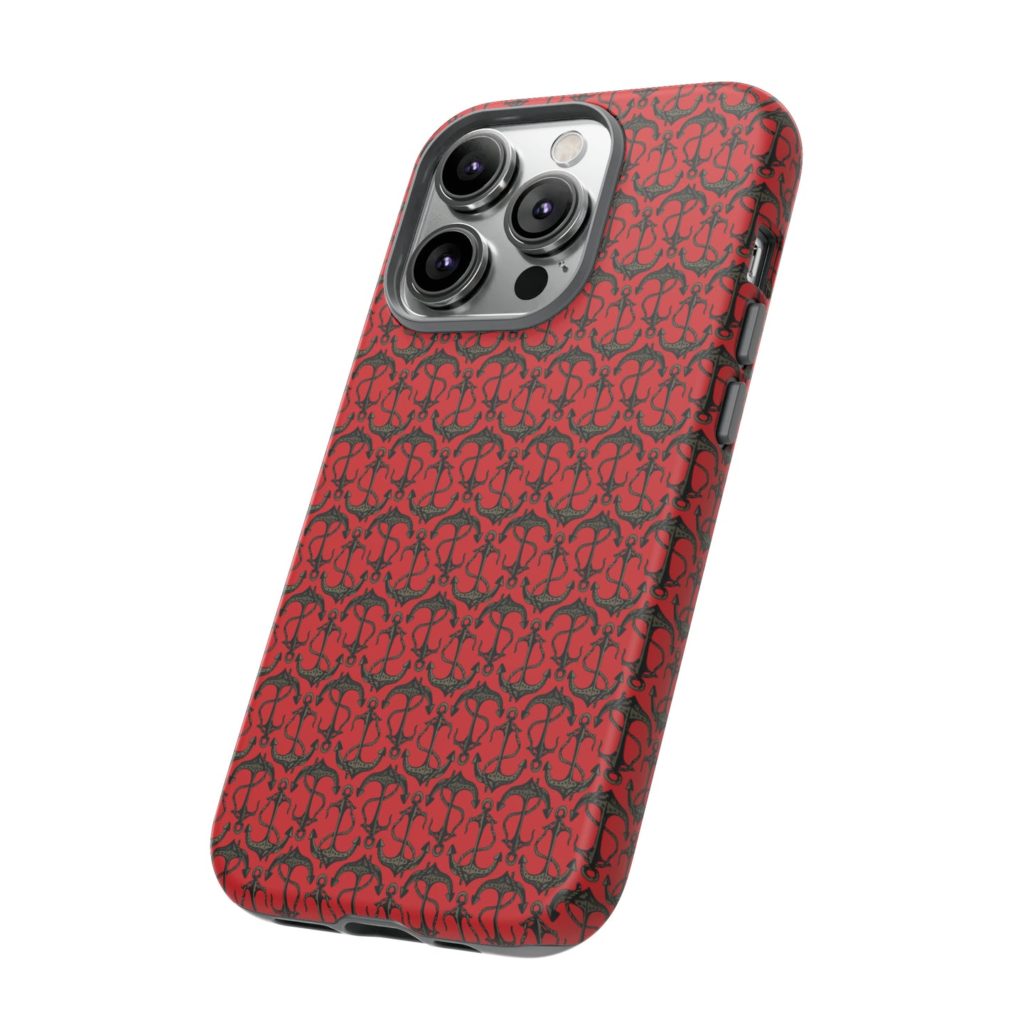 Anchors Away - Black Gray - Scarlet de0000 - Tough Cases