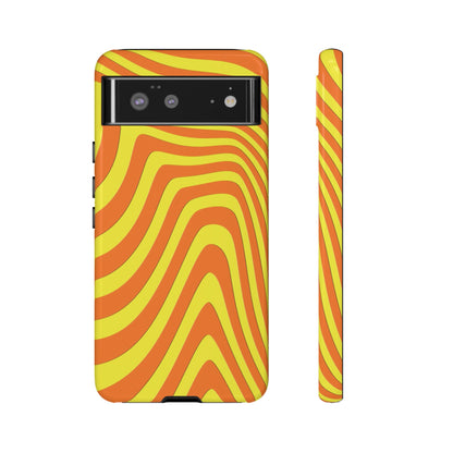 Retro wavy - Yellow and Orange - Tough Cases