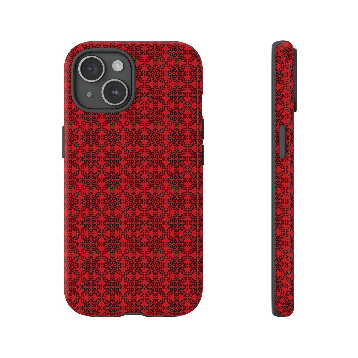 Vibrant Kaleidoscope - Black - Scarlet - Tough Cases