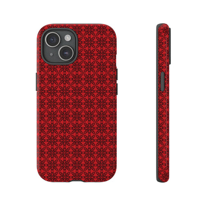 Vibrant Kaleidoscope - Black - Scarlet - Tough Cases