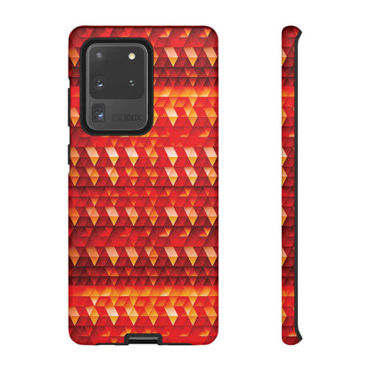 Geometric Flame - Red Triangles - Boston University Red d00000 - Tough Cases