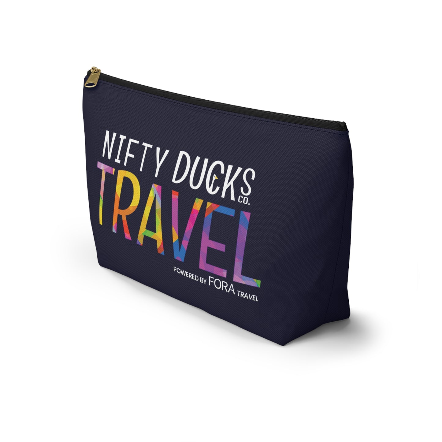 Nifty Ducks Co Travel Logo - Accessory Pouch w T-bottom