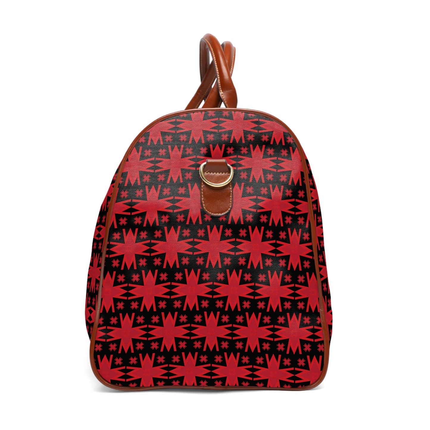 Letter Art - M - Red - Black 000000 - Waterproof Travel Bag
