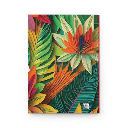 Large Tropical Flowers2 - Duck - Hardcover Journal Matte