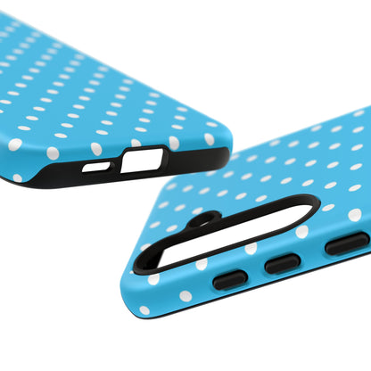 White dots on blue - Tough Cases