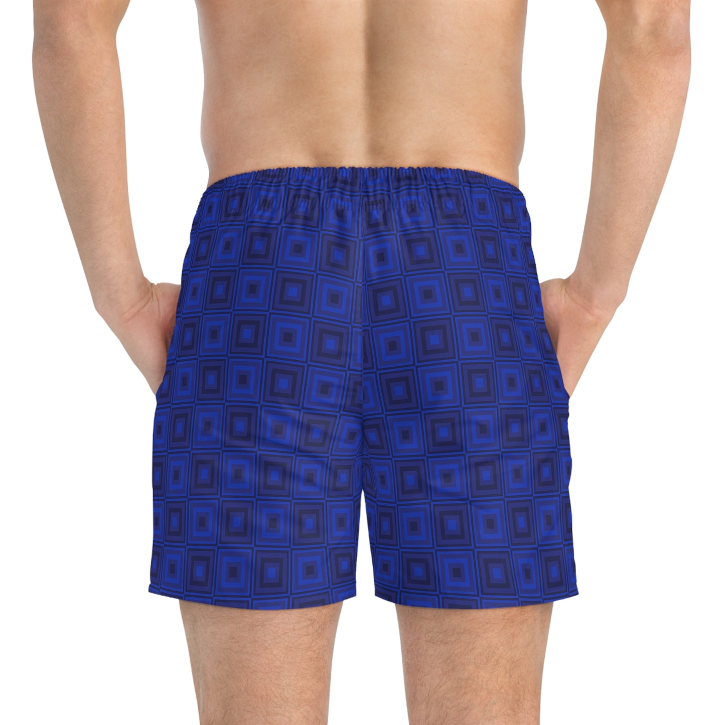 Blue Squares - Swim Trunks