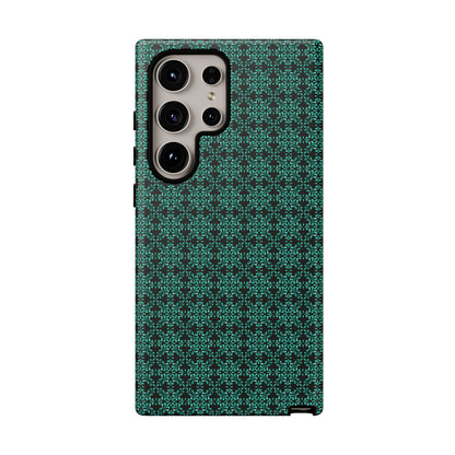 Vibrant Kaleidoscope - Turquoise - Black - Tough Cases