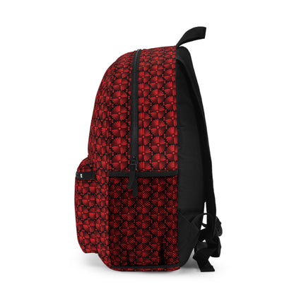 Letter Art - I - Red - Black 000000 - Backpack