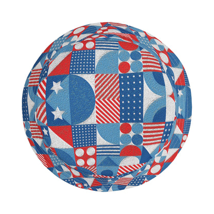 Red White and Blue Bold Pattern - Oil Paint Texture - BIG - Bucket Hat (AOP)