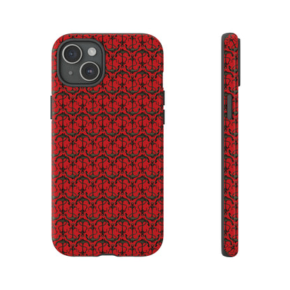 Anchors Away - Black Gray - Scarlet de0000 - Tough Cases