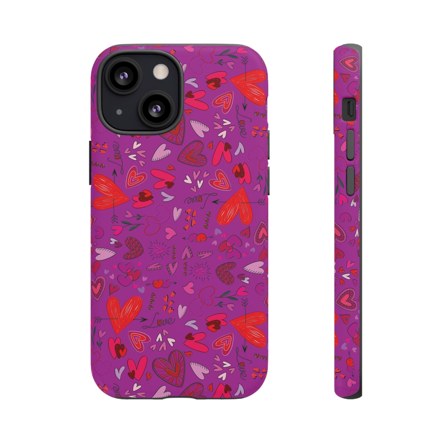 Heart Doodles - Deep Magenta B805AE - Tough Cases