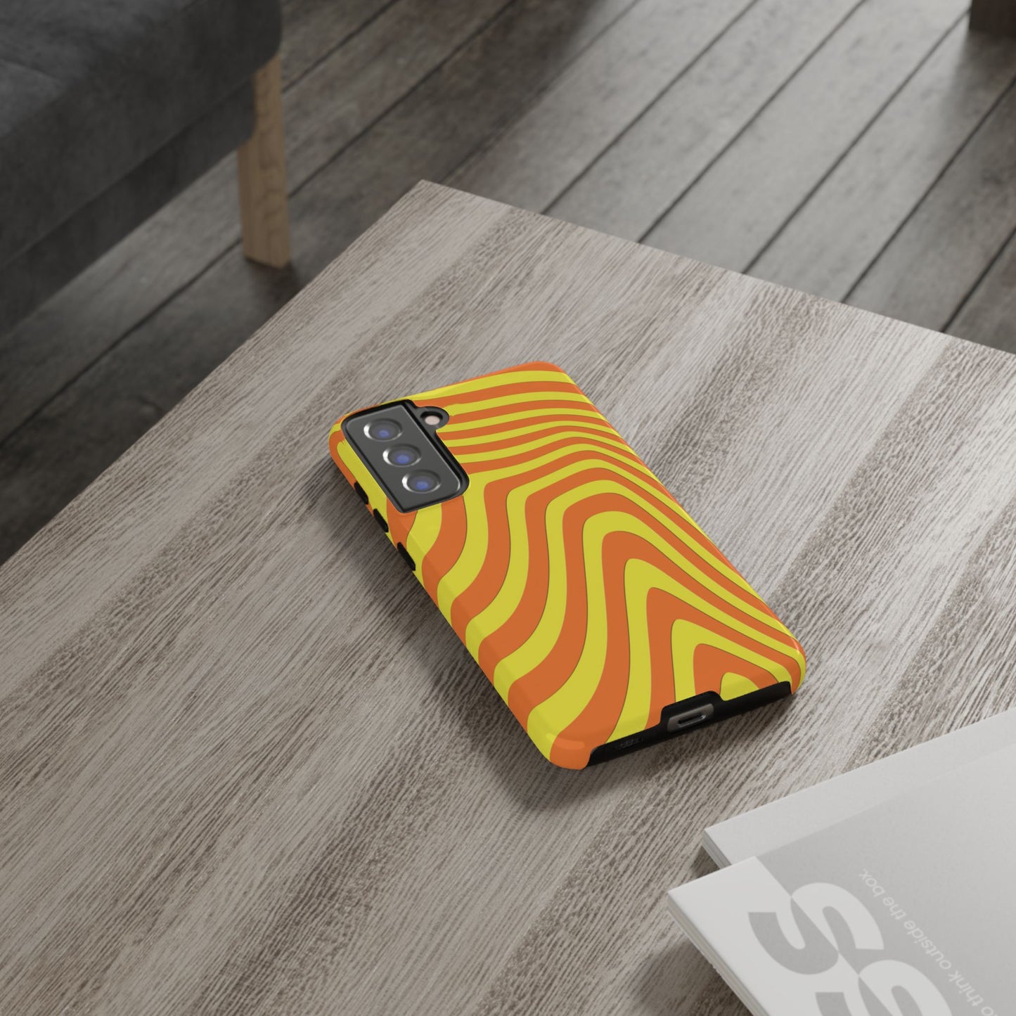 Retro wavy - Yellow and Orange - Tough Cases