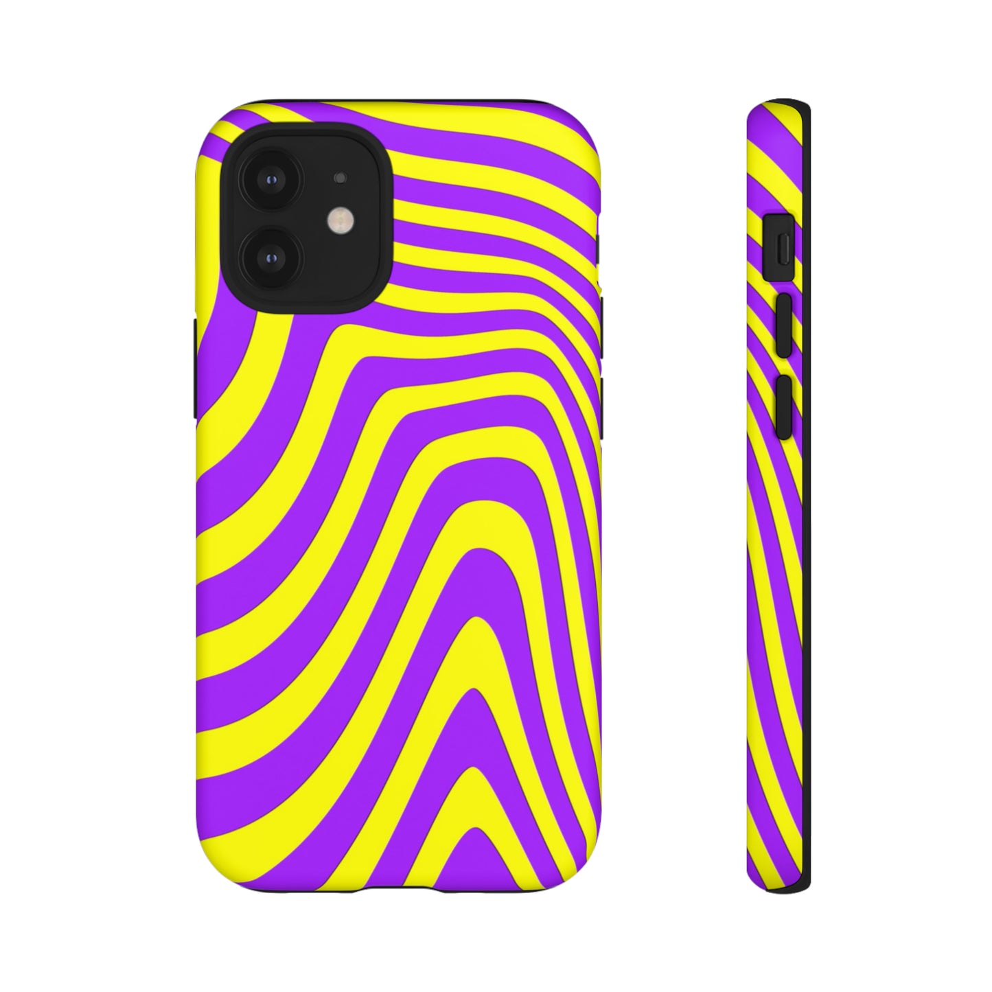 Retro wavy - yellow and purple - Tough Cases