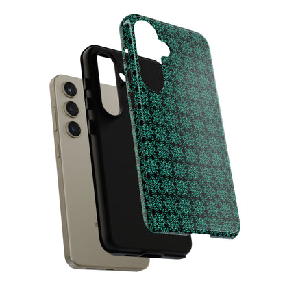 Vibrant Kaleidoscope - Turquoise - Black - Tough Cases