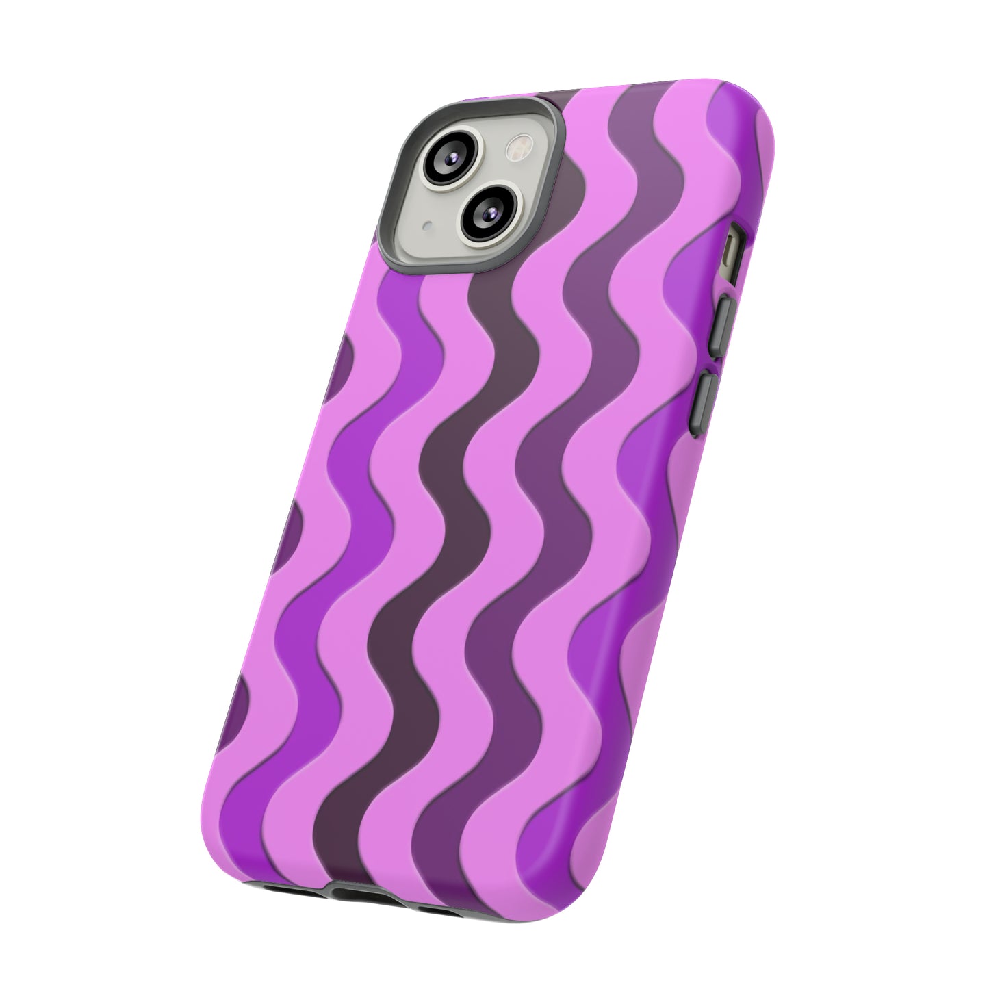 Vertical retro wavy purple and pink - Tough Cases