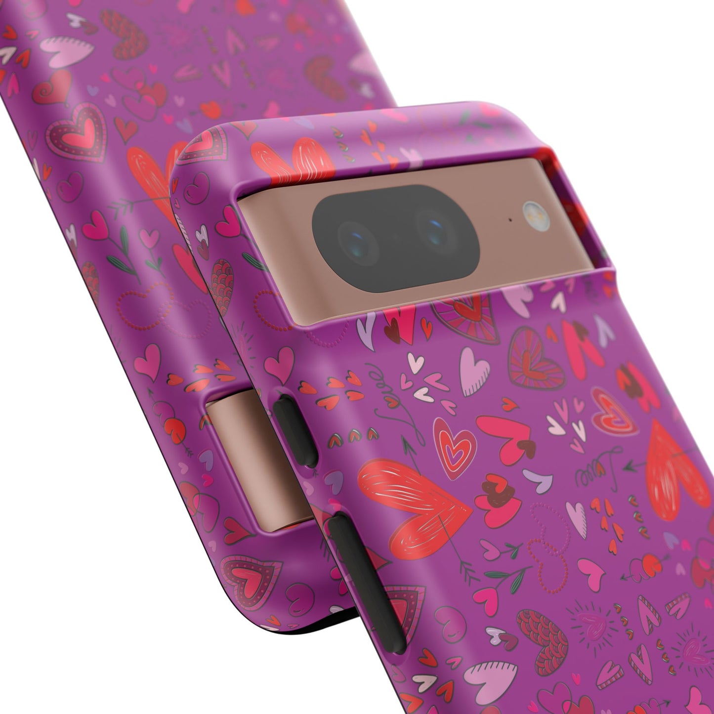 Heart Doodles - Deep Magenta B805AE - Tough Cases