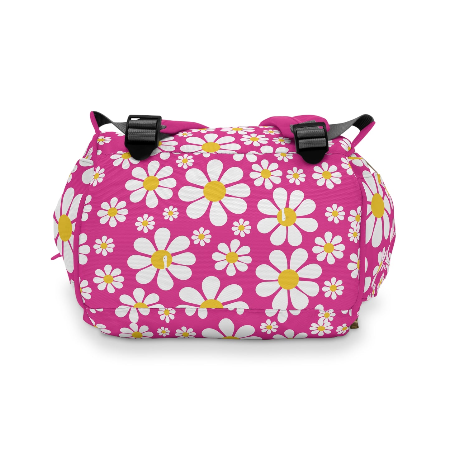 Ducks in Daisies - Mean Girls Lipstick ff00a8  - Multifunctional Diaper Backpack