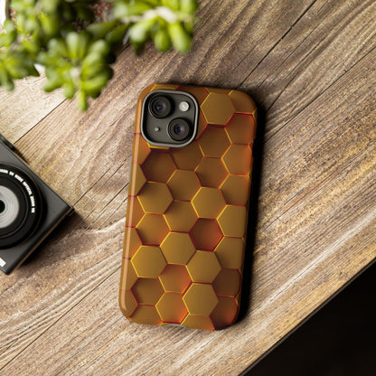 Hexagonal pattern - Gold - Tough Cases