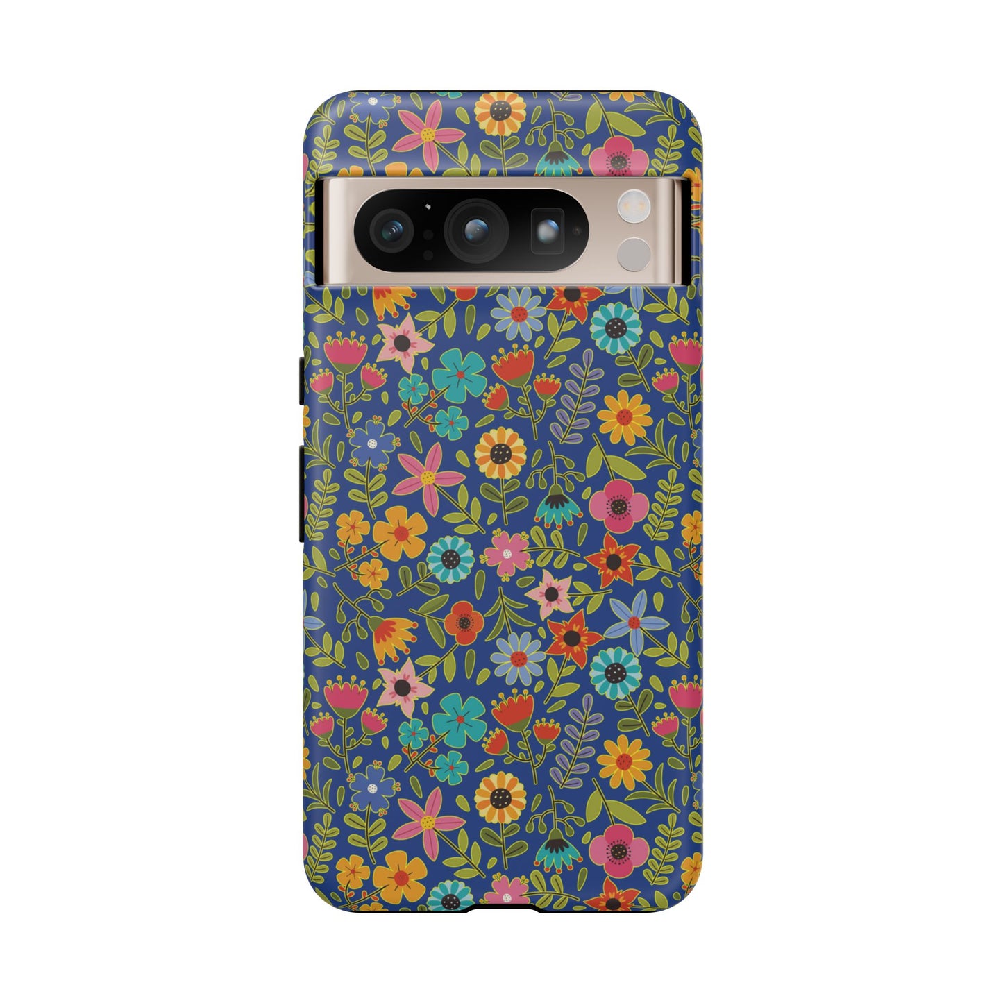 Playful Spring flowers - blue - Tough Cases