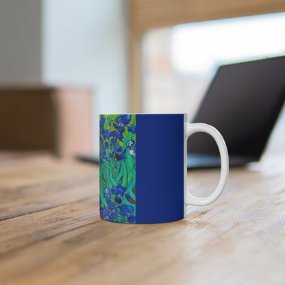 Irises - 1889 - van Gogh - Smalt 002e86 - Mug 11oz