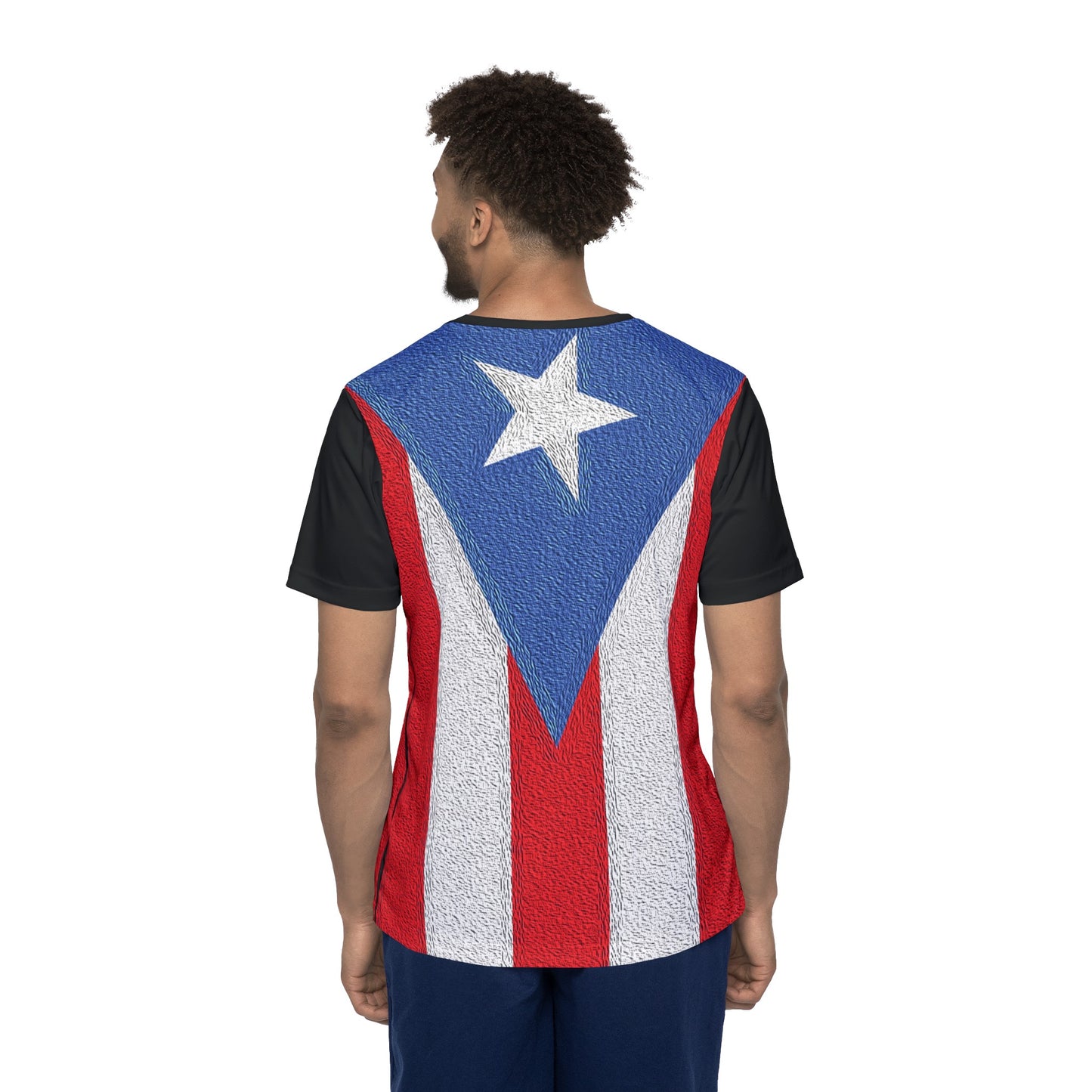 Celebrate Puerto Rico - Black 000000 - Men's Sports Jersey (AOP)