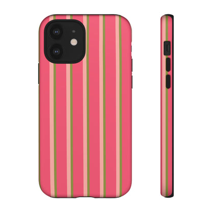 Pink and green stripes - Tough Cases