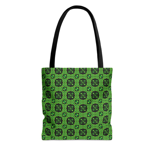 Letter Art - B - Green - Black 000000 - Tote Bag