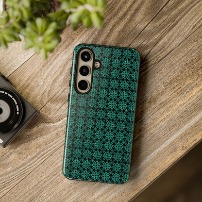 Vibrant Kaleidoscope - Turquoise - Black - Tough Cases