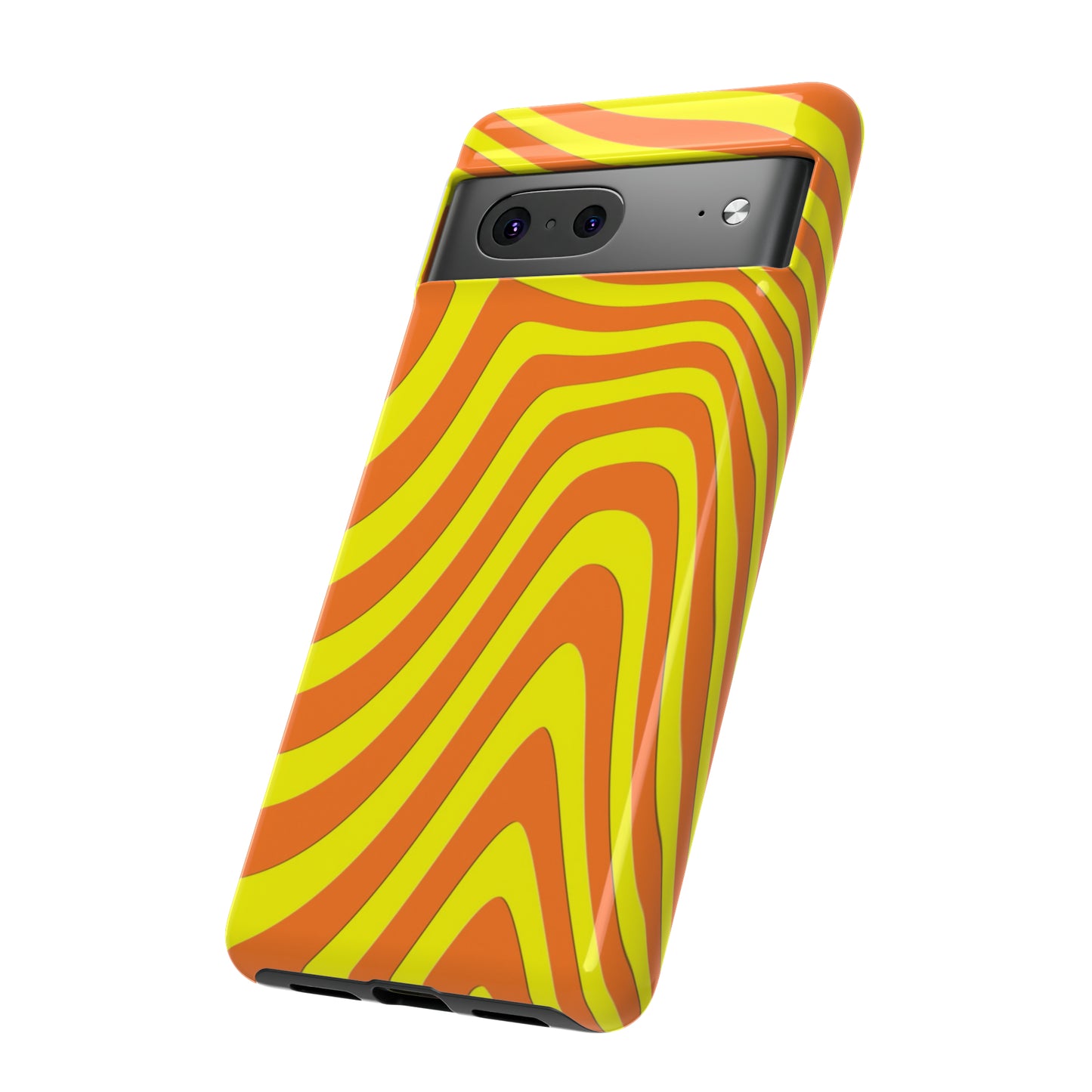 Retro wavy - yellow and orange - Tough Cases