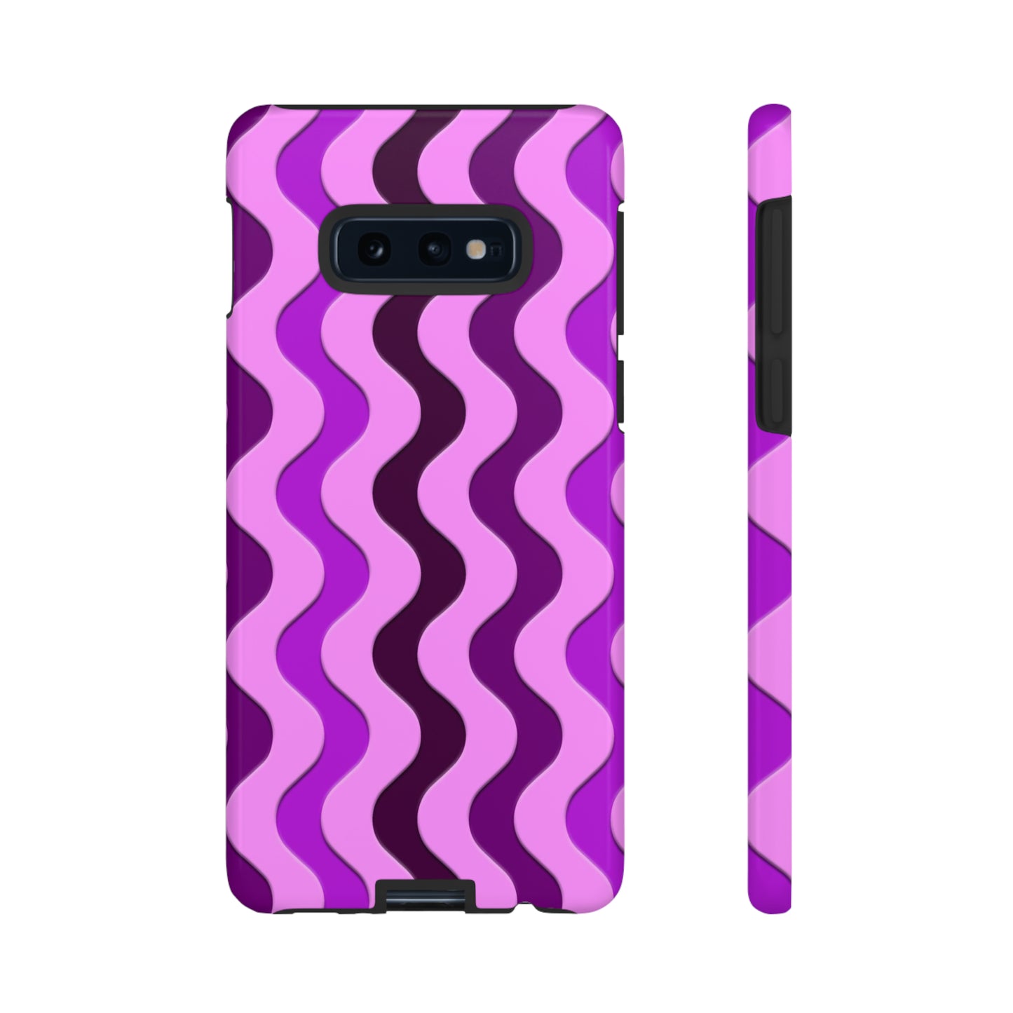 Vertical retro wavy purple and pink - Tough Cases