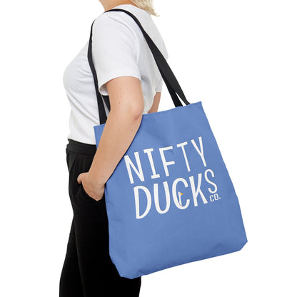 Nifty Ducks Co. Logo2 - Fennel Flower 74a6ff - Tote Bag