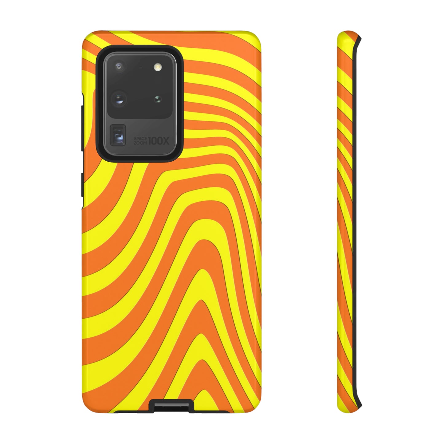 Retro wavy - yellow and orange - Tough Cases